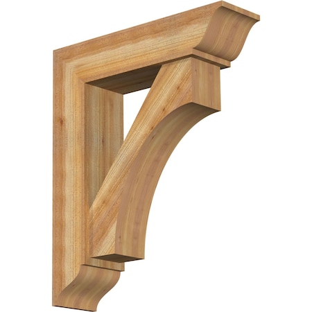 Westlake Traditional Rough Sawn Bracket W/ Offset Brace, Western Red Cedar, 8W X 30D X 36H